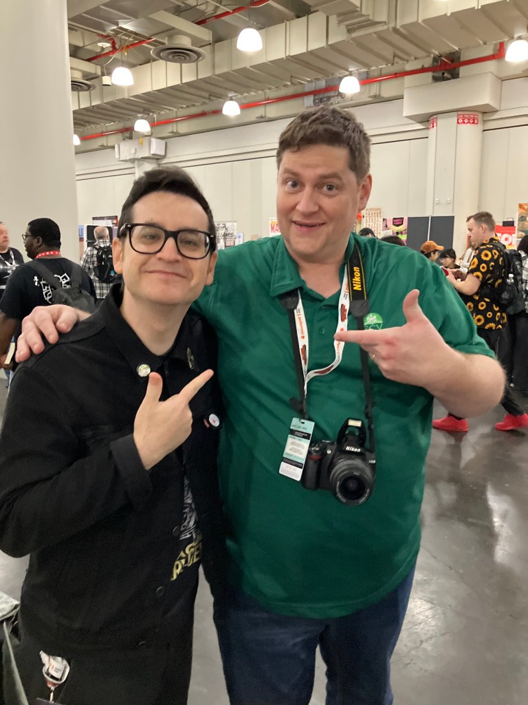Russ standing with Dave Baker in Artist's Alley at New York Comic Con